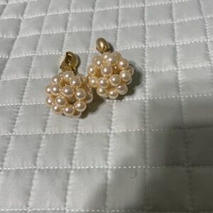 Vintage Faux Pearl Clip on Earings